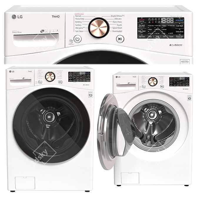 LG ThinQ Washer Dryer Combo 3D model image 1