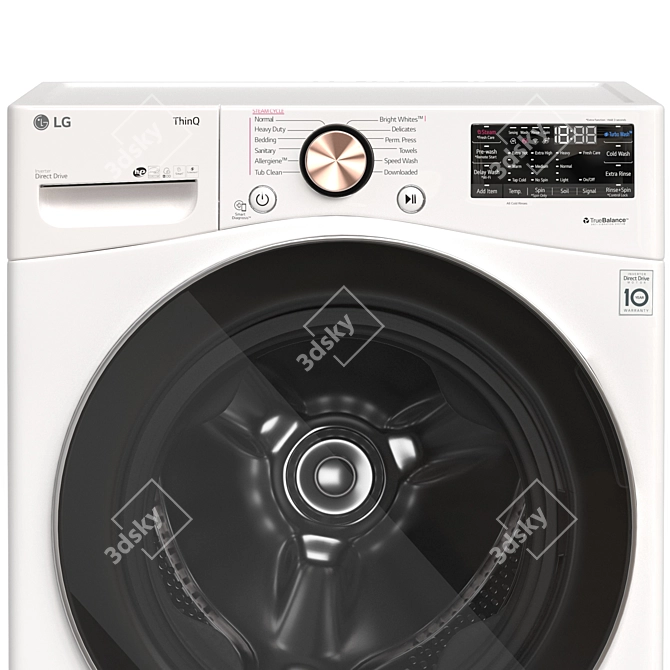 LG ThinQ Washer Dryer Combo 3D model image 6