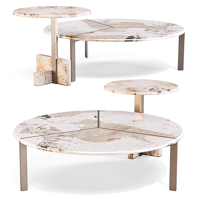 Mid-Century Brazilian Inspired Coffee Table 3D model image 1