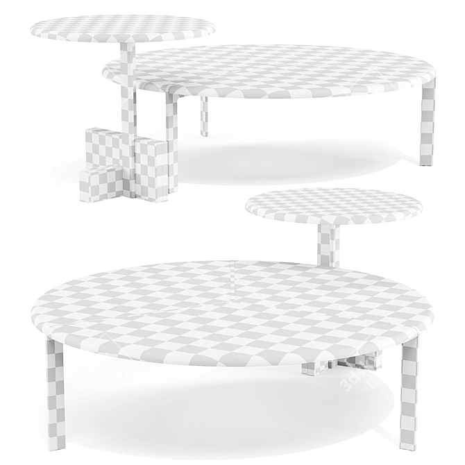 Mid-Century Brazilian Inspired Coffee Table 3D model image 2
