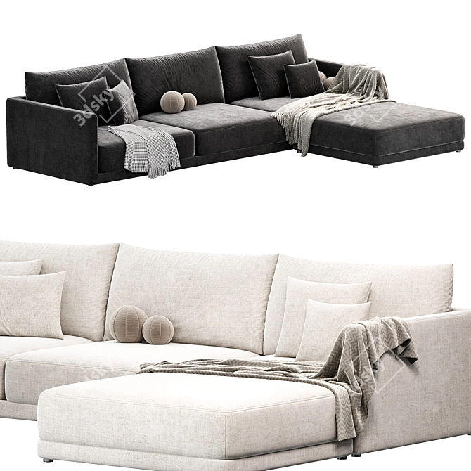 Modern Poliform Bristol with Ottoman 3D model image 3