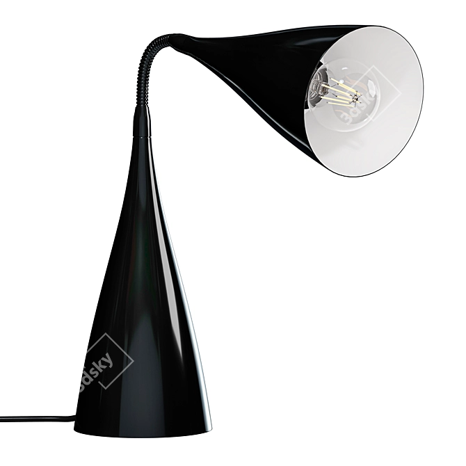 Modern Desk Lamp Up Down Black 3D model image 1