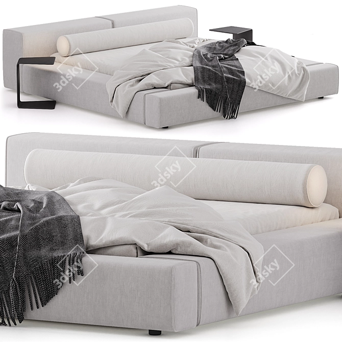 Modern Space-Saving Wall Bed 3D model image 1