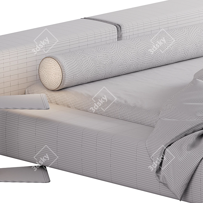 Modern Space-Saving Wall Bed 3D model image 4