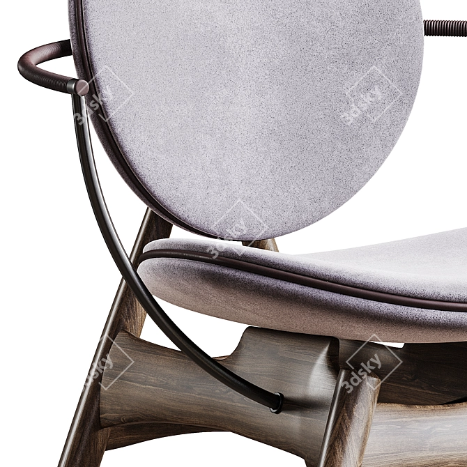Colorful Circle Dining Chair 3D model image 3