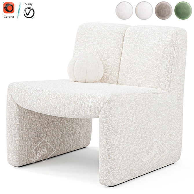 Elegant Macintosh Chair, Eichholtz's Masterpiece 3D model image 4