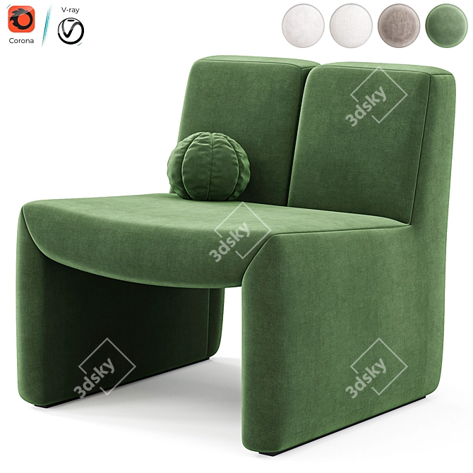Elegant Macintosh Chair, Eichholtz's Masterpiece 3D model image 6