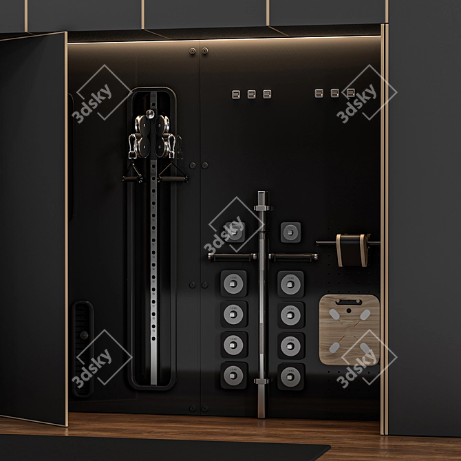 Modular Home Fitness System 3D model image 2