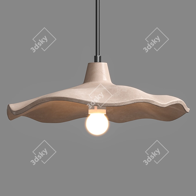 Artisan Ceramic Pendant Light 3D model image 2