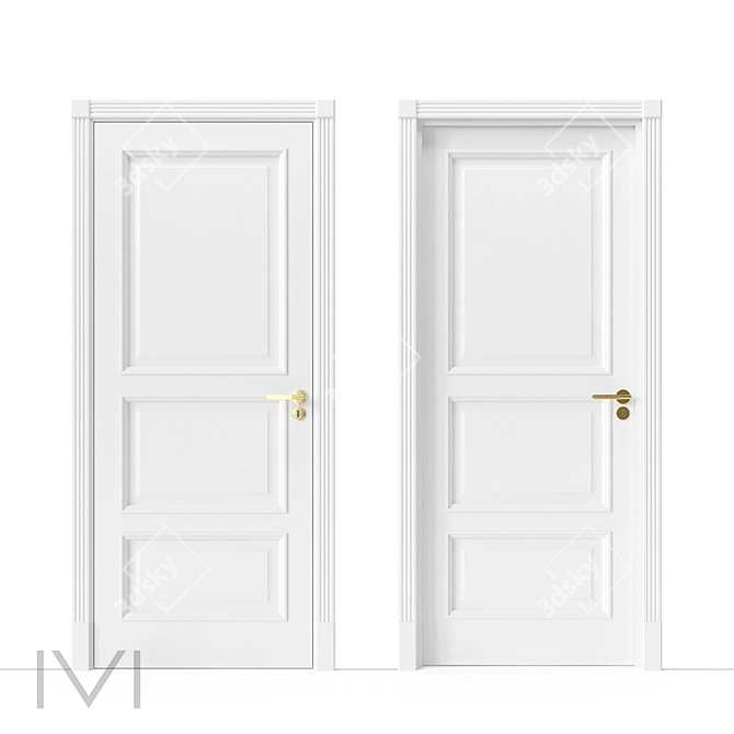 London Series Interior Doors by VIVOMOBILI 3D model image 1