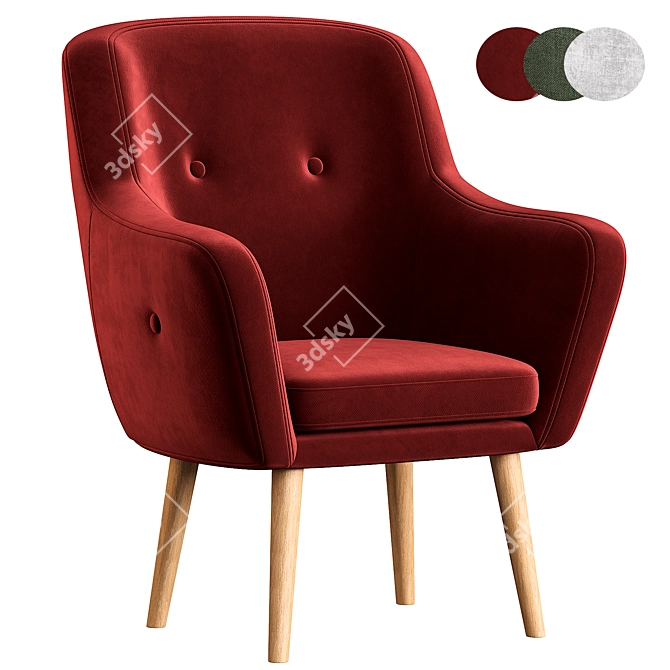 Lime Armchair 2014 Coral Render 3D model image 2