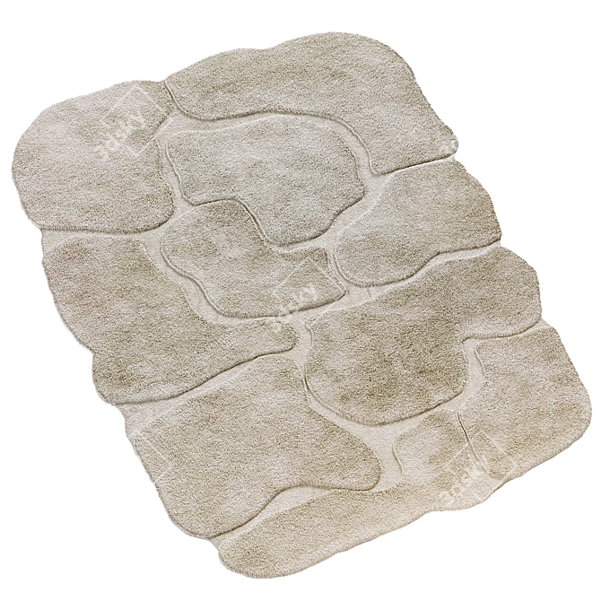  Bespoke Island Rug: Vray Materials 3D model image 1