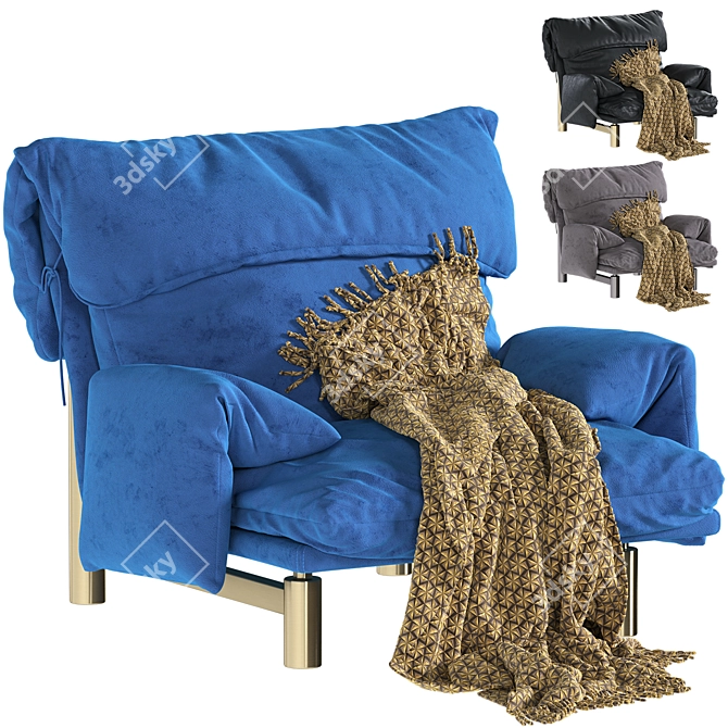 Modern Armchair from Baxter Jo 3D model image 1