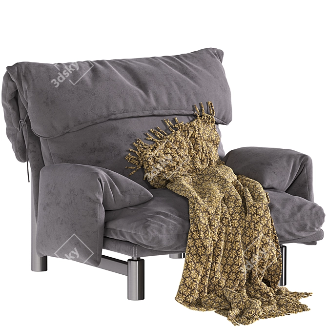 Modern Armchair from Baxter Jo 3D model image 2