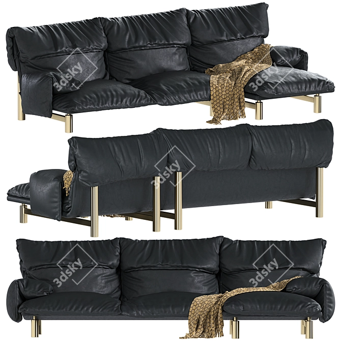 Italian Design Sofa by Baxter 3D model image 3