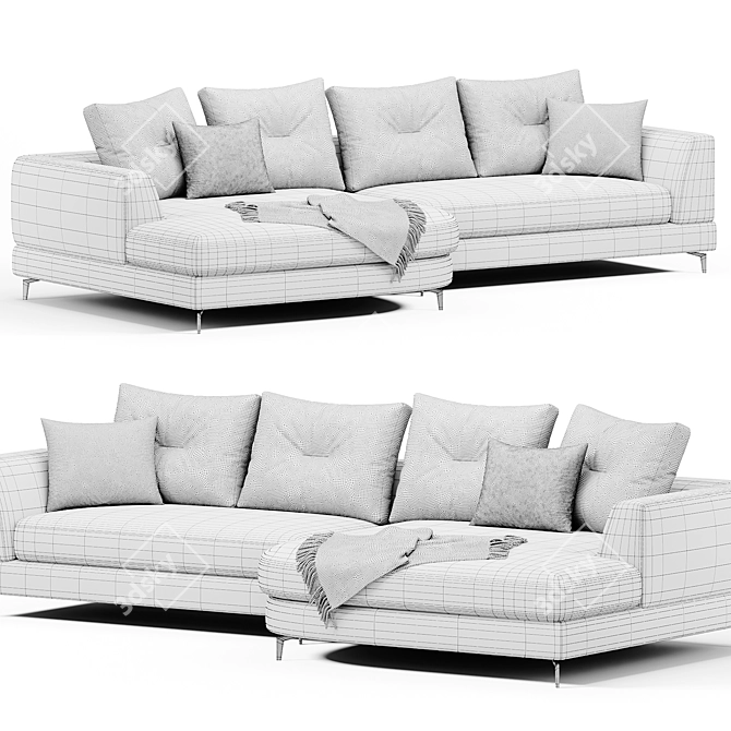 Eichholtz Modern Left Sectional Sofa 3D model image 4