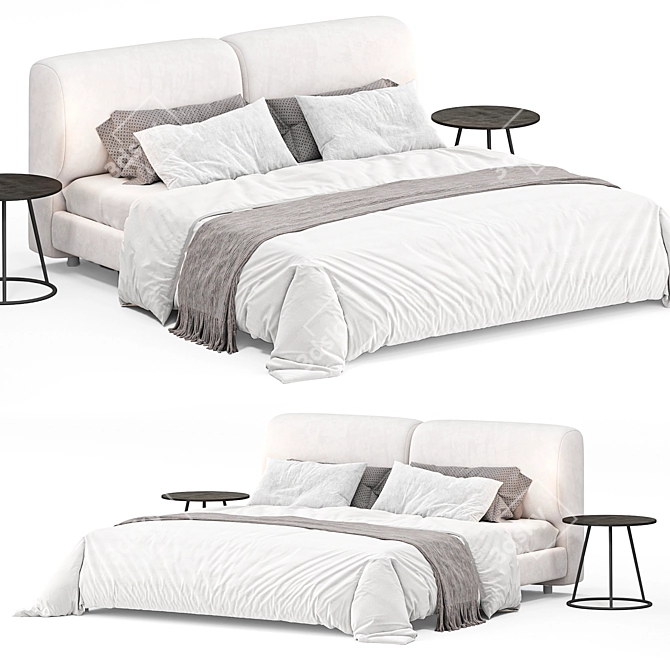 Luxury Italian Design Bed 2015 3D model image 2