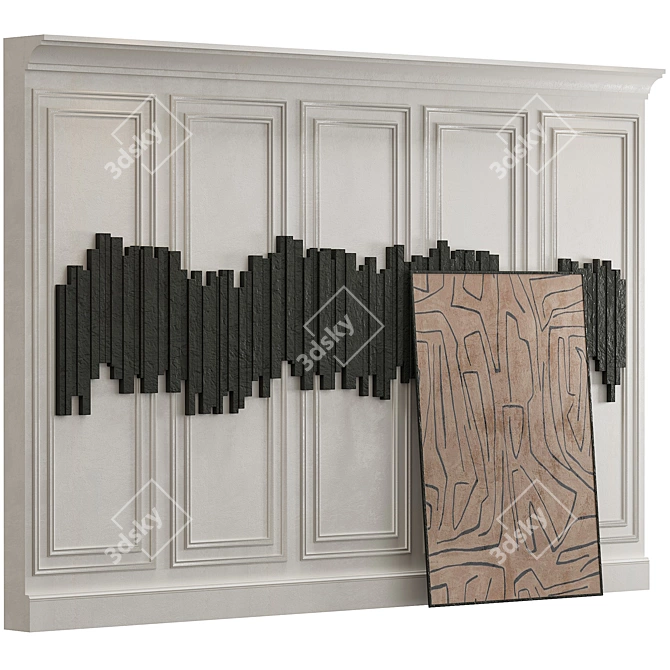 Decorative Wall Panel Set 23 3D model image 1