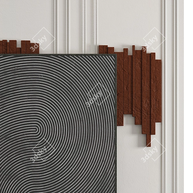 Decorative Wall Panel Set 23 3D model image 4