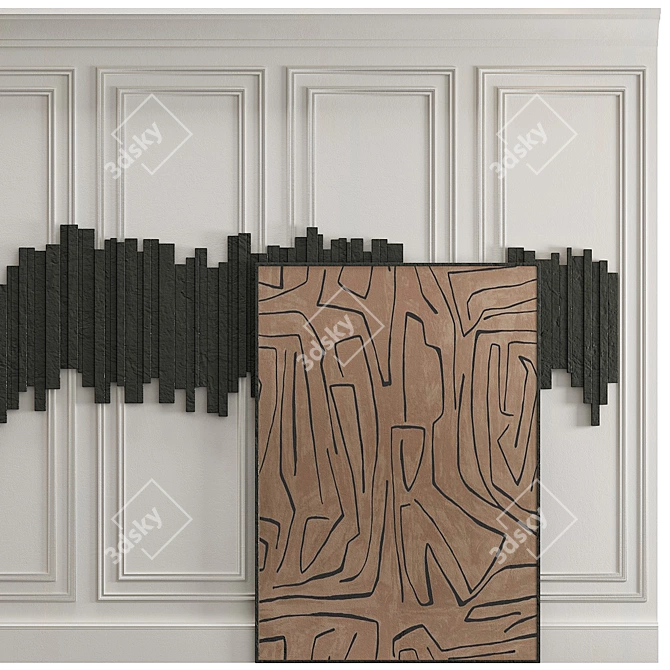 Decorative Wall Panel Set 23 3D model image 6