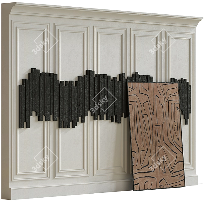 Decorative Wall Panel Set 23 3D model image 8