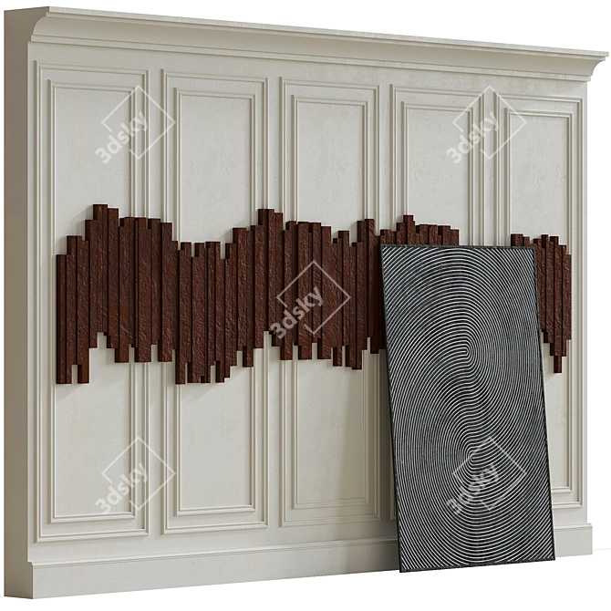 Decorative Wall Panel Set 23 3D model image 9