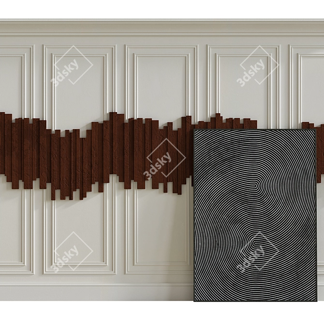 Decorative Wall Panel Set 23 3D model image 10