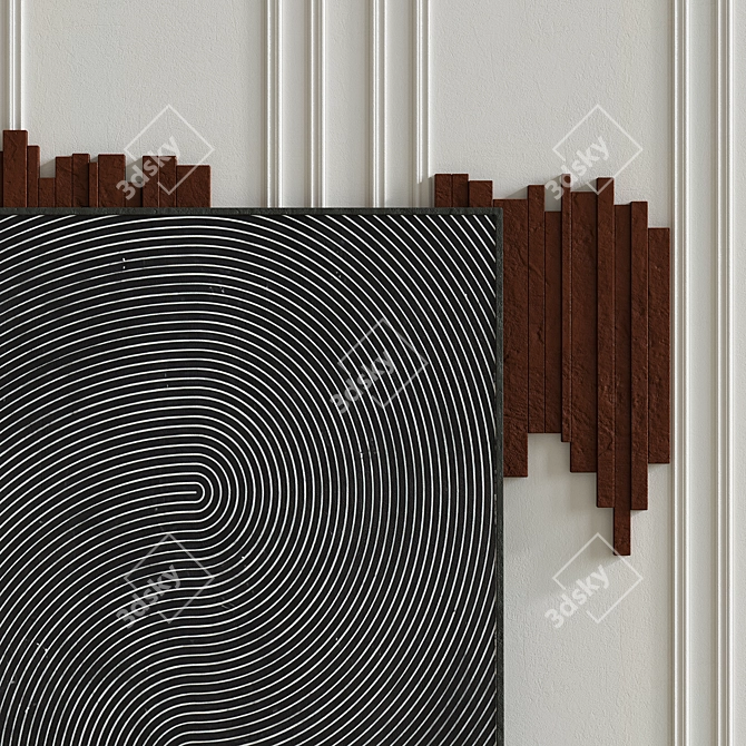 Decorative Wall Panel Set 23 3D model image 11