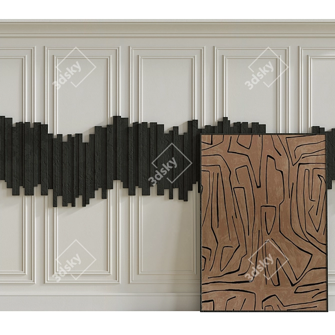 Decorative Wall Panel Set 23 3D model image 12