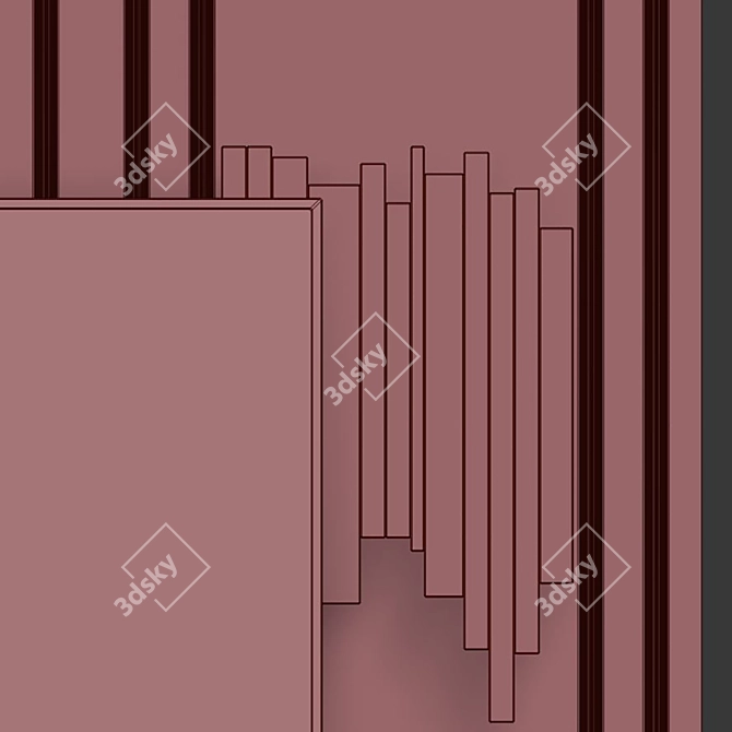 Decorative Wall Panel Set 23 3D model image 13