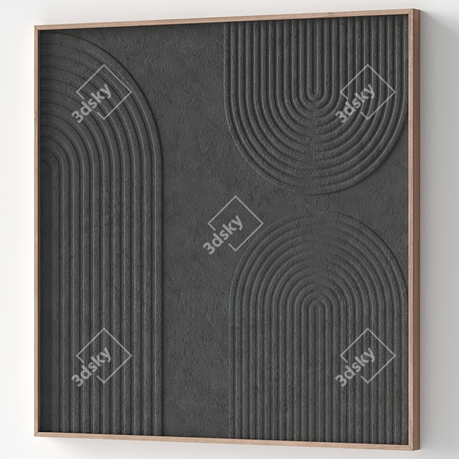  Stone Relief Artwork 3D Wall Decor 3D model image 3