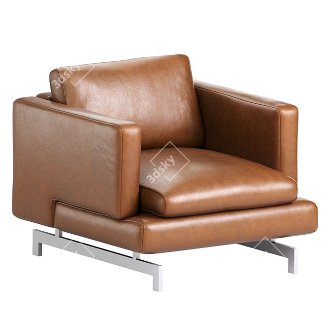 Natuzzi Jeremy Armchair Elegant Design 3D model image 1