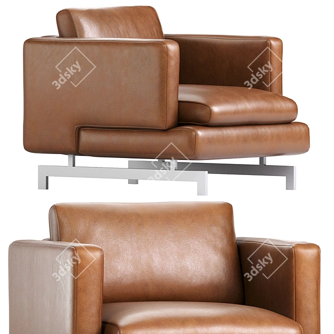 Natuzzi Jeremy Armchair Elegant Design 3D model image 2
