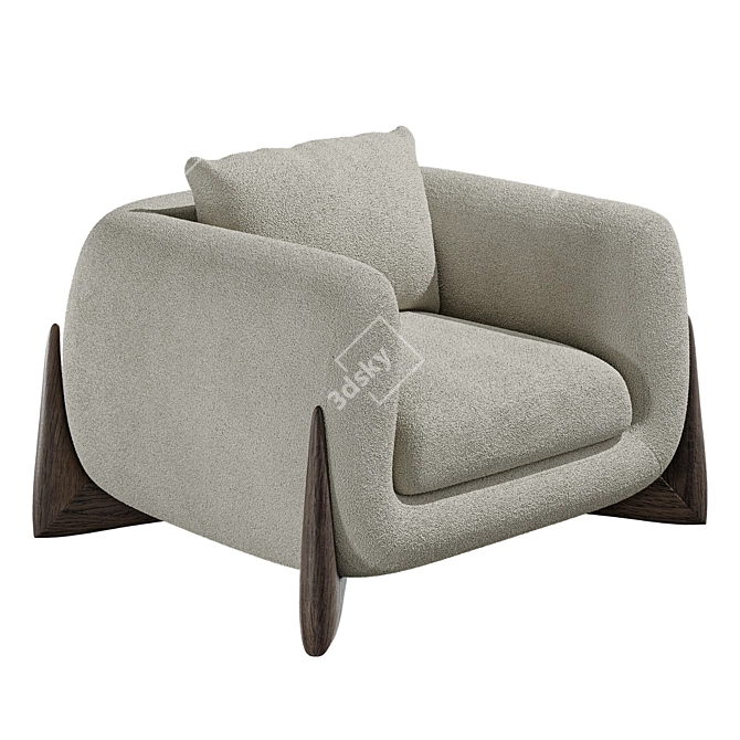 Luxury Porada Softbay Chair 3D model image 1