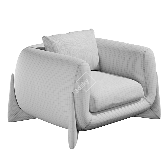 Luxury Porada Softbay Chair 3D model image 2