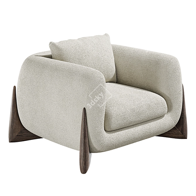 Luxury Porada Softbay Chair 3D model image 3
