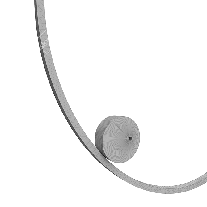Title: Minimalist LED Wall Light 3D model image 2