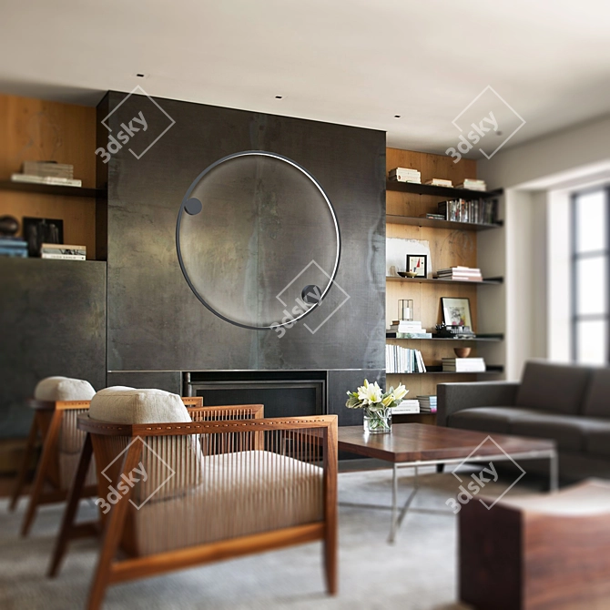 Title: Minimalist LED Wall Light 3D model image 3