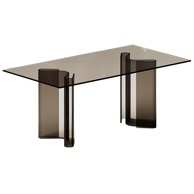 Modern Fiam Italia Glass Tables 3D model image 2