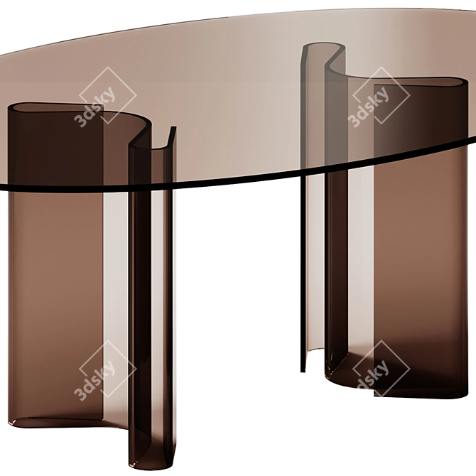 Modern Fiam Italia Glass Tables 3D model image 3