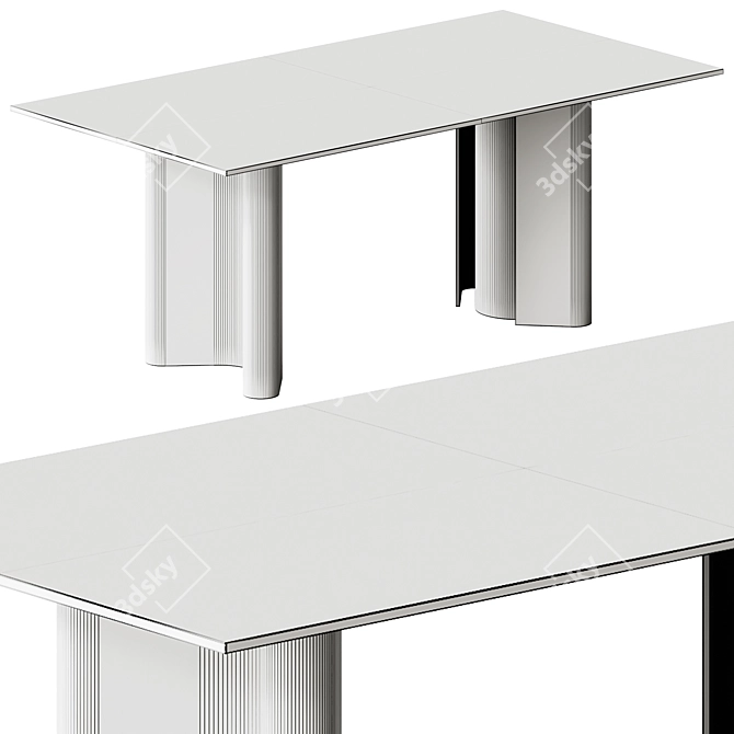 Modern Fiam Italia Glass Tables 3D model image 6