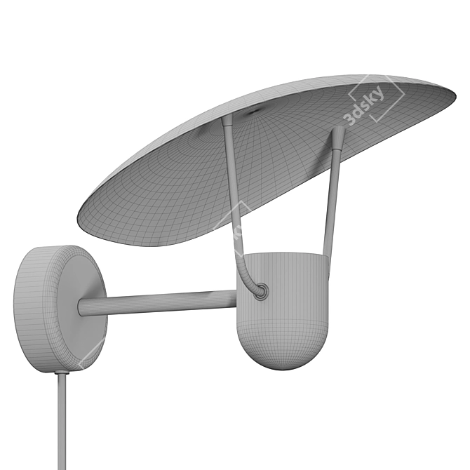 Modern Fabiola Sconce in Black 3D model image 3