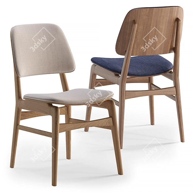 Seattle Chair Deephouse Beige Brown 3D model image 3