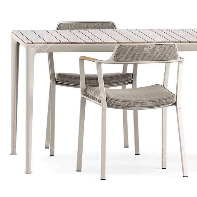 Outdoor Elegance Set: Vipp711 Chair & Mirto Table 3D model image 2