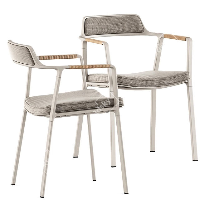 Outdoor Elegance Set: Vipp711 Chair & Mirto Table 3D model image 4
