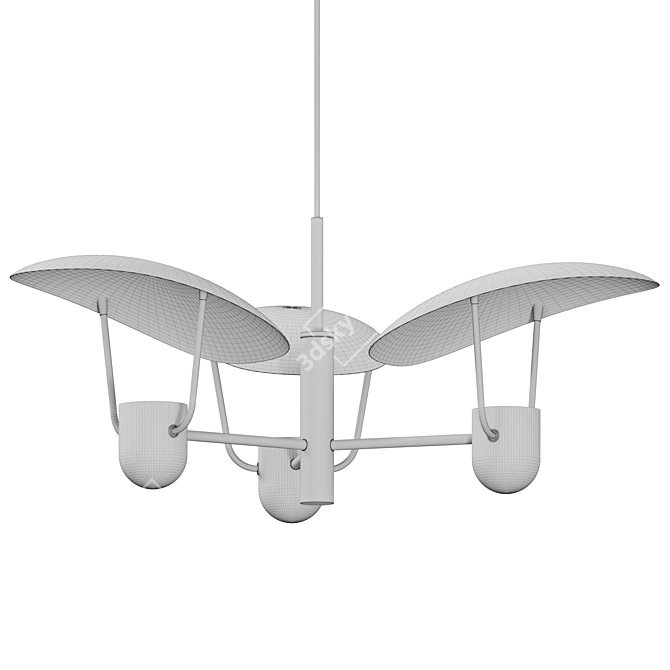 Minimalist Brass Pendant Light 3D model image 3
