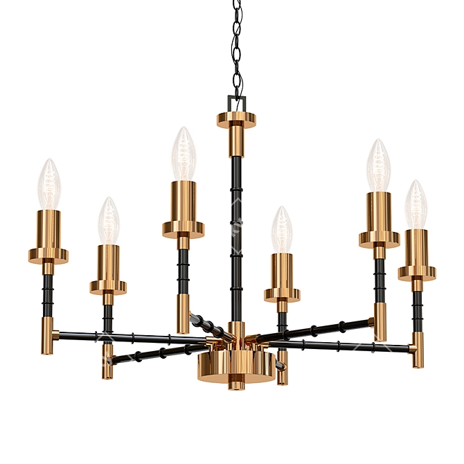 Refraktika Chandelier 6: Modern Elegance 3D model image 1