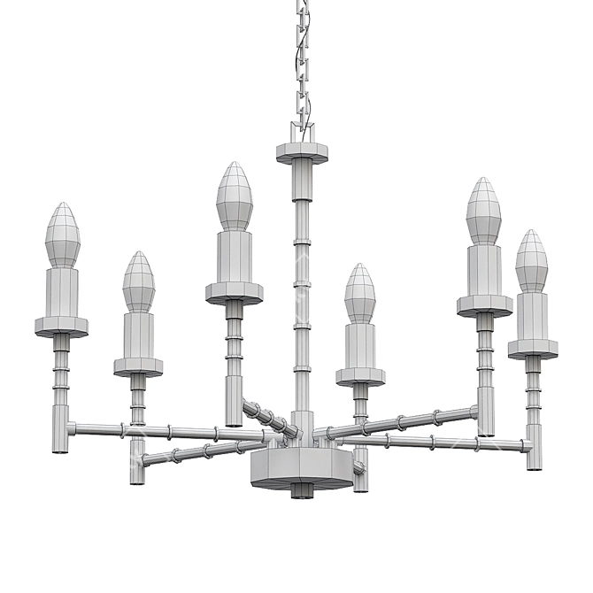 Refraktika Chandelier 6: Modern Elegance 3D model image 3