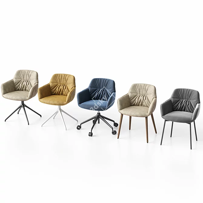 Customizable Cocoon Chair by Calligaris 3D model image 3