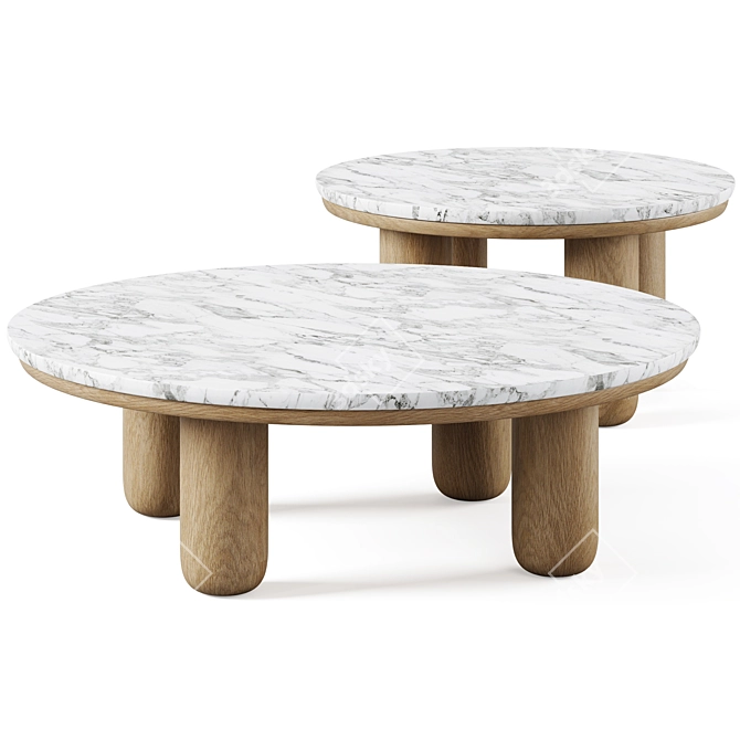Dual Table Set by Anthology 3D model image 5